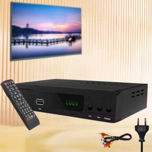Цифровой телевизионный приёмник DVB T2 с дисплеем и пультом универсальный тюнер для телевизора