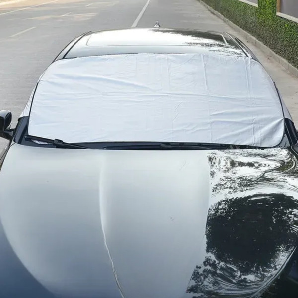 Чохол накидка на лобове скло автомобіля від сонця та снігу Автомобільна захисна накидка
