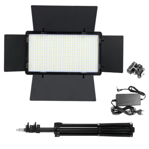Прямокутна світлодіодна лампа U600 PRO зі штативом 2м LED відеосвітло 21х12 см