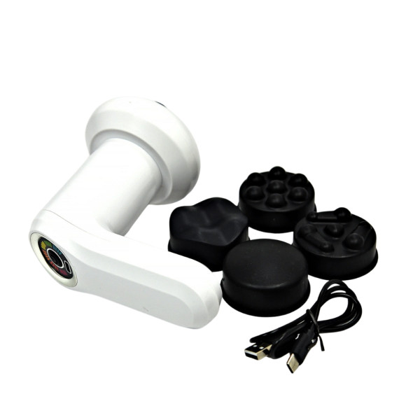 Ручний акумуляторний масажер Massager YX-720 з 5 насадками портативний бездротовий для всього тіла