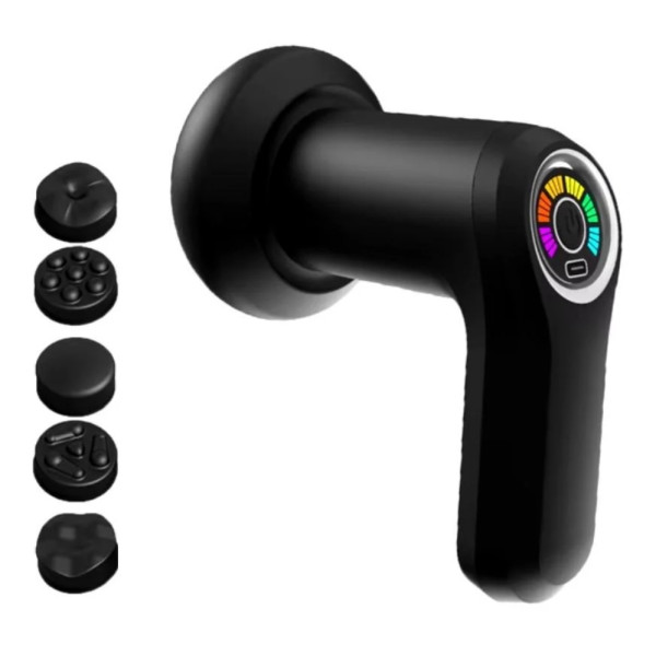 Ручний акумуляторний масажер Massager YX-720 з 5 насадками портативний бездротовий для всього тіла