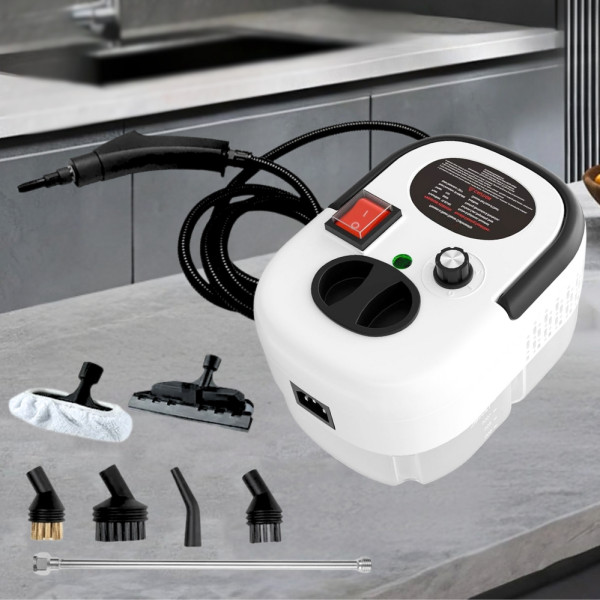 Универсальный пароочиститель 2500Вт Steam Cleaner с насадками ручной многофункциональный для дома