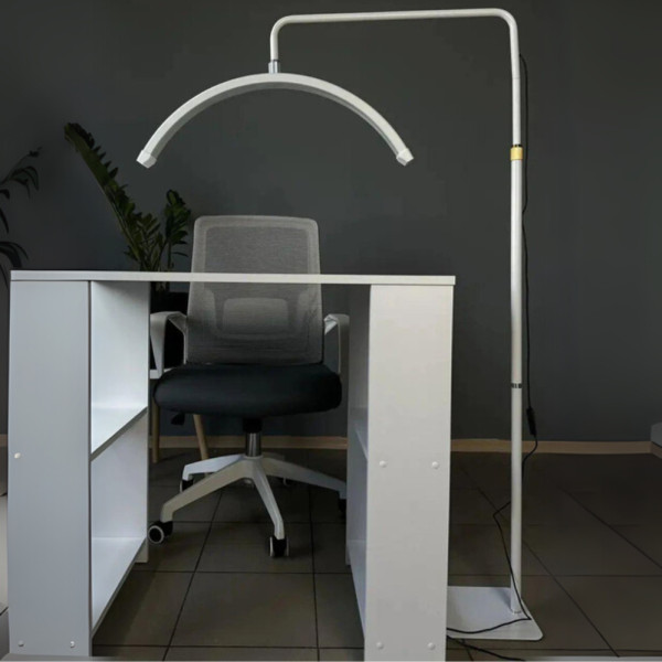 Безтіньова LED лампа дуга 70см Smart Moon Light HD-M8X Лампа на штативі для тату брів косметології
