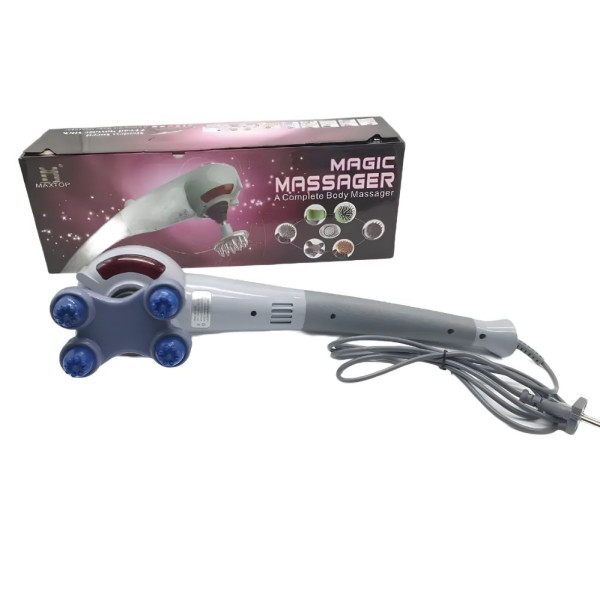 Масажер ручний вібраційний для тіла Magic massager 7 в 1 від целюліту