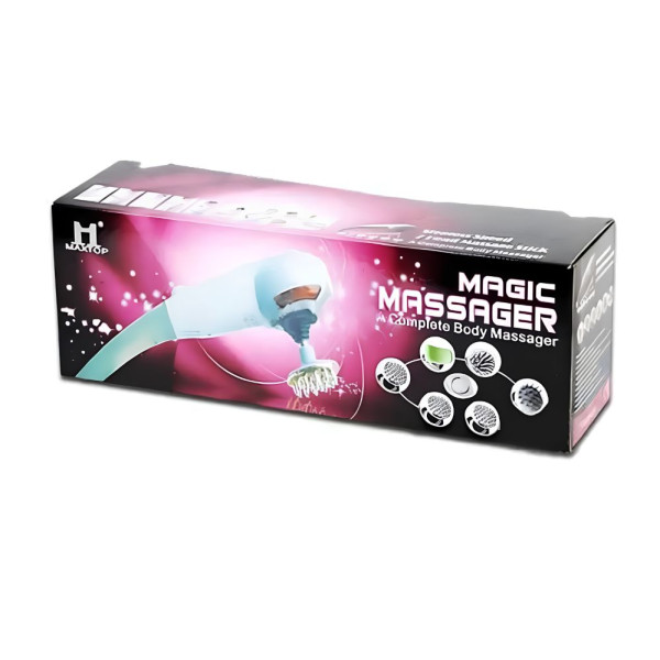 Масажер ручний вібраційний для тіла Magic massager 7 в 1 від целюліту