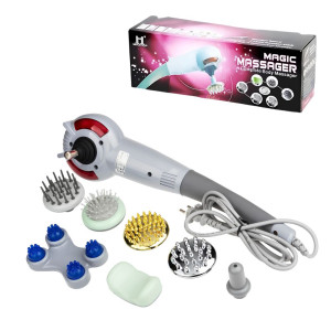 Масажер ручний вібраційний для тіла Magic massager 7 в 1 від целюліту
