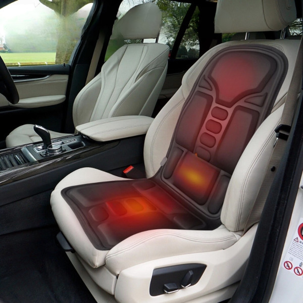 Автомобільна накидка на крісло Robotic Cushion Massage з підігрівом та пультом чорна