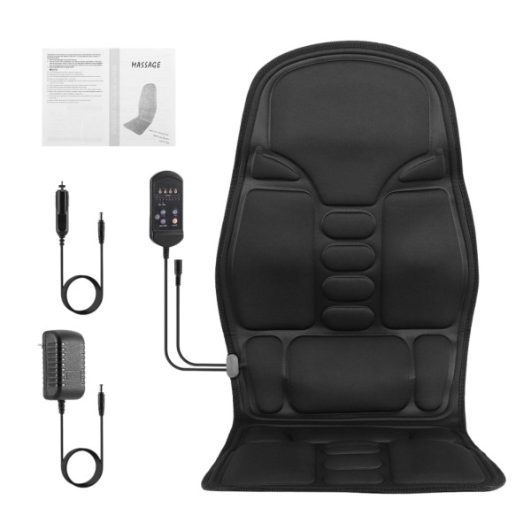 Автомобільна накидка на крісло Robotic Cushion Massage з підігрівом та пультом чорна