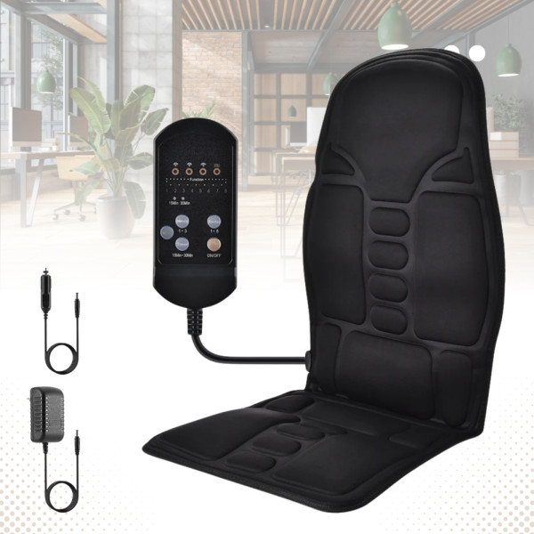 Автомобільна накидка на крісло Robotic Cushion Massage з підігрівом та пультом чорна
