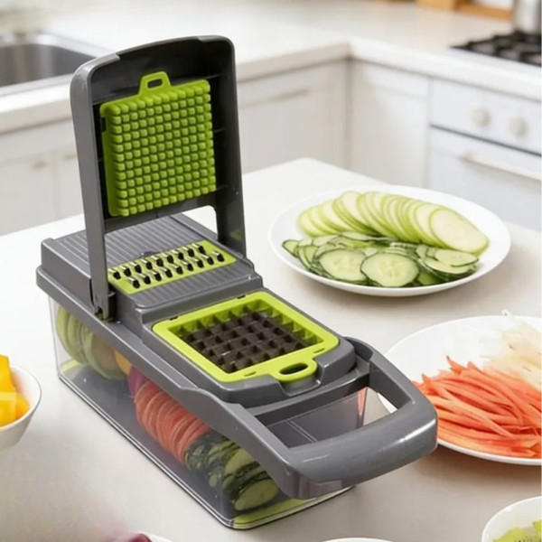 Овощерезка многофункциональная с насадками 14в1 Veggie Slicer терка мультислайсер набор для нарезки овощей и фруктов