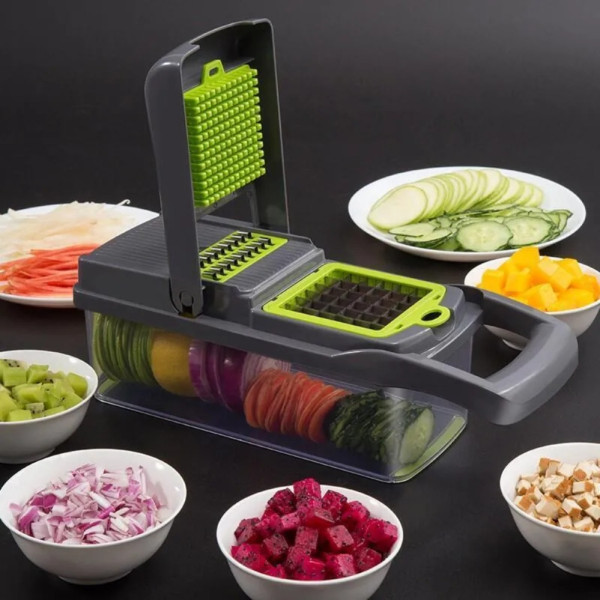 Овощерезка многофункциональная с насадками 14в1 Veggie Slicer терка мультислайсер набор для нарезки овощей и фруктов Овощерезка многофункциональная с насадками 14в1 Veggie Slicer терка мультислайсер набор для нарезки овощей и фруктов