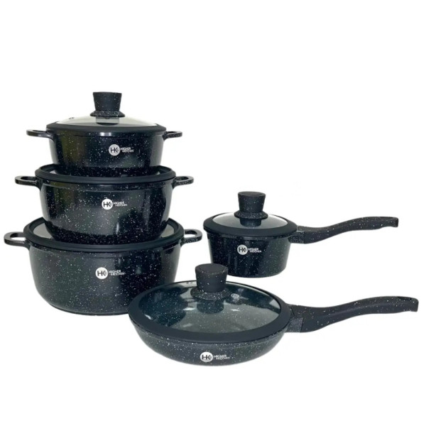 Набор кастрюль с сотейником и сковородкой Higher Kitchen НК316 с антипригарным покрытием для всех типов плит