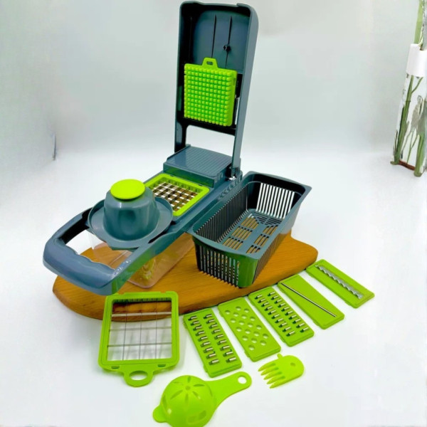 Овощерезка многофункциональная с насадками 14в1 Veggie Slicer терка мультислайсер набор для нарезки овощей и фруктов Овощерезка многофункциональная с насадками 14в1 Veggie Slicer терка мультислайсер набор для нарезки овощей и фруктов