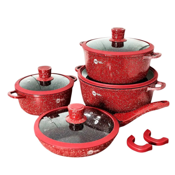 Набор кастрюль Higher Kitchen НК316 со сковородкой и сотейником с антипригарным покрытием для всех типов плит Набор кастрюль Higher Kitchen НК316 со сковородкой и сотейником с антипригарным покрытием для всех типов плит