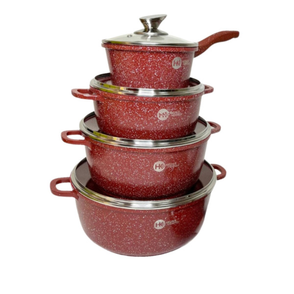 Набор кастрюль со сковородкой и сотейником Higher Kitchen НК305 с антипригарным покрытием для всех типов плит Набор кастрюль со сковородкой и сотейником Higher Kitchen НК305 с антипригарным покрытием для всех типов плит