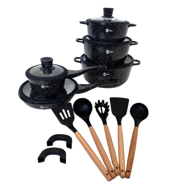 Набор кастрюль с сотейником и сковородкой Higher Kitchen НК316 с антипригарным покрытием для всех типов плит