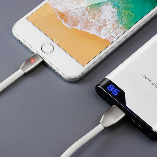 Кабель USB Lightning для зарядки гаджетов и передачи данных 1м провод с функцией быстрой зарядки 2.4A Кабель USB Lightning для зарядки гаджетов и передачи данных 1м провод с функцией быстрой зарядки 2.4A