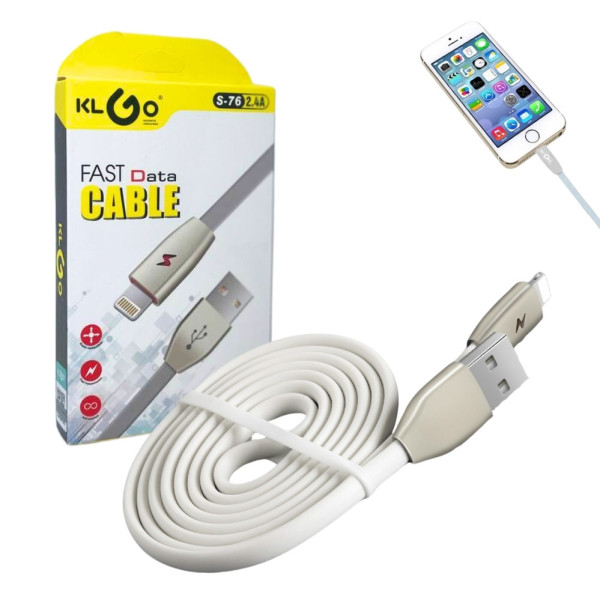 Кабель USB Lightning для зарядки гаджетов и передачи данных 1м провод с функцией быстрой зарядки 2.4A