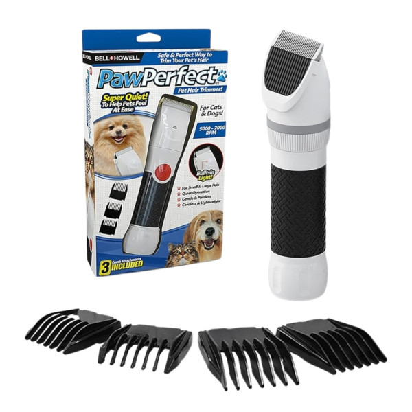 Машинка для стрижки домашних животных Paw Perfect аккумуляторная Триммер для груминга собак и кошек Машинка для стрижки домашних животных Paw Perfect аккумуляторная Триммер для груминга собак и кошек