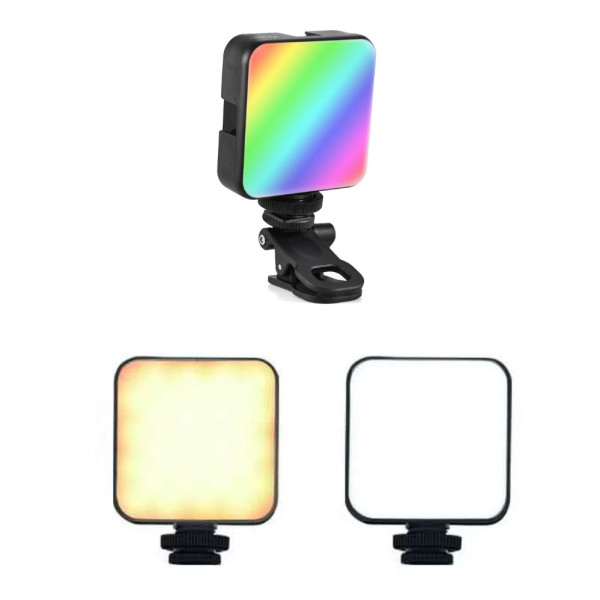 Аккумуляторный накамерный видеосвет AY-83 RGB светодиодная цветная мини лампа с прищепкой для фото и видео Аккумуляторный накамерный видеосвет AY-83 RGB светодиодная цветная мини лампа с прищепкой для фото и видео