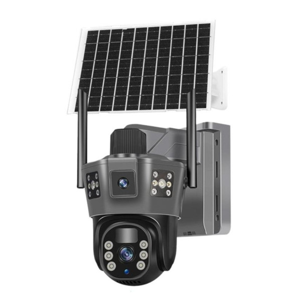 Беспроводная уличная камера видеонаблюдения ТР18 4G PTZ с 2 объективами солнечной панелью и ночным видением Беспроводная уличная камера видеонаблюдения ТР18 4G PTZ с 2 объективами солнечной панелью и ночным видением