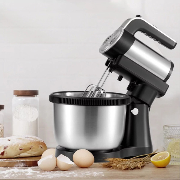 Миксер кухонный 1600W Hoffmans HM-6631 с вращающейся чашей 4.5л и подставкой 5 режимов ручной Чёрный Миксер кухонный 1600W Hoffmans HM-6631 с вращающейся чашей 4.5л и подставкой 5 режимов ручной Чёрный