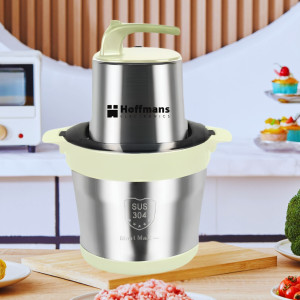 Електричний подрібнювач НМ-8875 Hoffmans Electronics 4800Вт з металевою чашею 5л універсальний чоппер Зелений