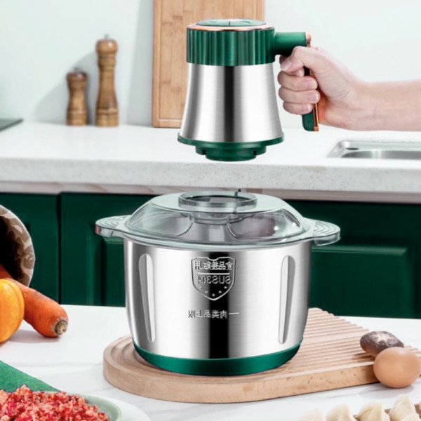 Измельчитель электрический Hoffmans Electronics НМ-8848 с металлической чашей 5л универсальный 1800Вт Зеленый Измельчитель электрический Hoffmans Electronics НМ-8848 с металлической чашей 5л универсальный 1800Вт Зеленый