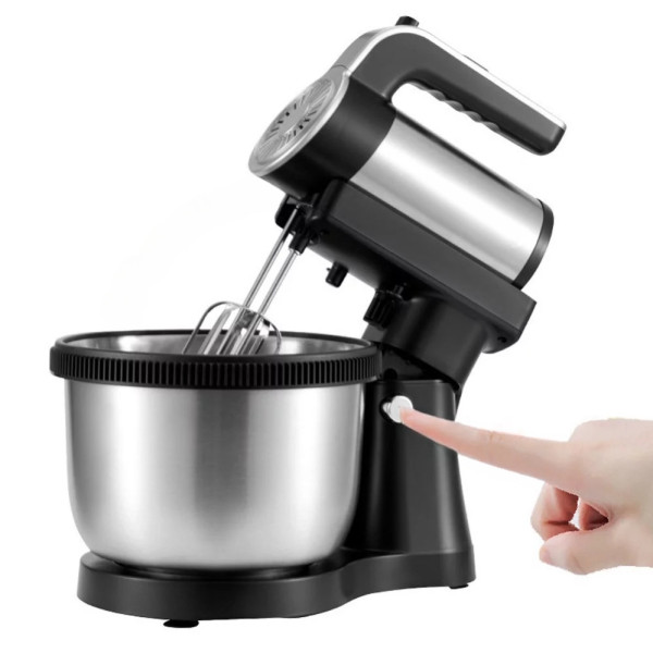 Миксер кухонный 1600W Hoffmans HM-6631 с вращающейся чашей 4.5л и подставкой 5 режимов ручной Чёрный Миксер кухонный 1600W Hoffmans HM-6631 с вращающейся чашей 4.5л и подставкой 5 режимов ручной Чёрный