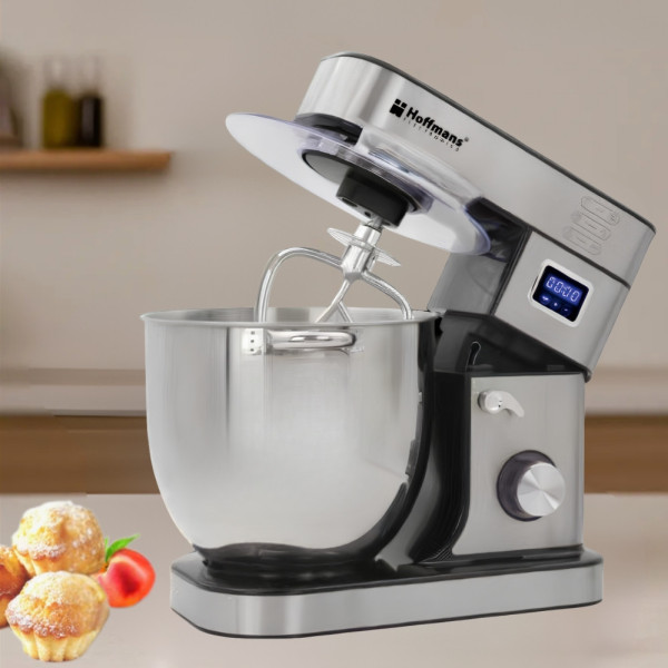 Тестомес кухонный Hoffmans HM-8082 2000W с 3 насадками для дома многофункциональный планетарный миксер 15л