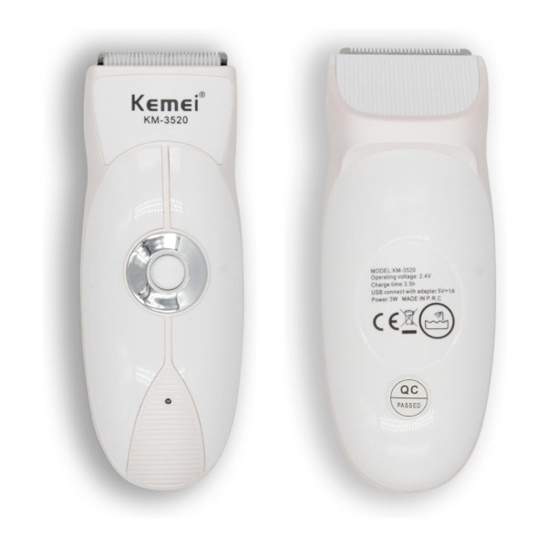 Машинка для стрижки волос детская Kemei KM-3520 аккумуляторная с насадками Машинка для стрижки волос детская Kemei KM-3520 аккумуляторная с насадками