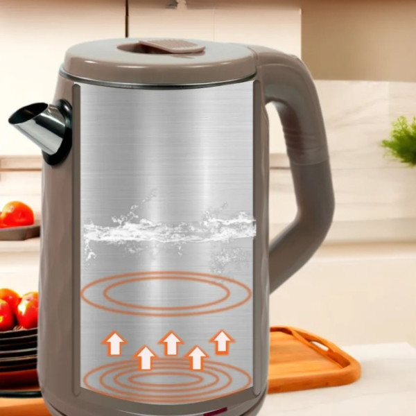 Электрический чайник 2,5 л  Hoffmans Electronics HM-2542 Электрочайник для дома 2000W Бежевый