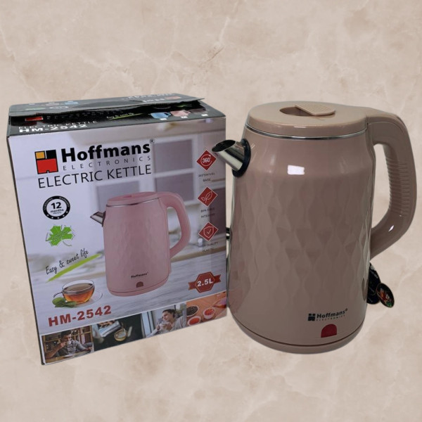 Электрический чайник 2,5 л  Hoffmans Electronics HM-2542 Электрочайник для дома 2000W Бежевый