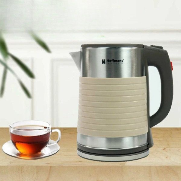 Электрочайник 2,5 л металлический Hoffmans Electronics HM-2545 Электрический чайник для дома 2000W Бежевый