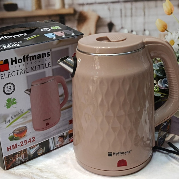 Электрический чайник 2,5 л  Hoffmans Electronics HM-2542 Электрочайник для дома 2000W Бежевый