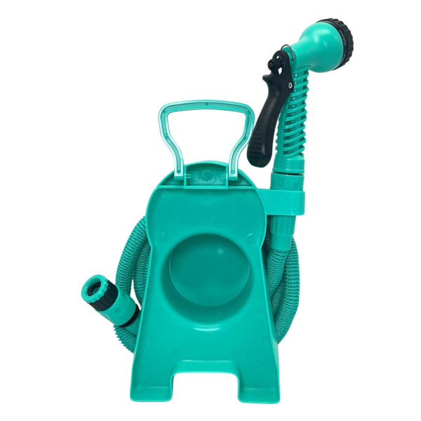 Шланг поливальний 10м з котушкою та розпилювачем з 7 режимами Helen Garden Tools розтягувальний шланг садовий