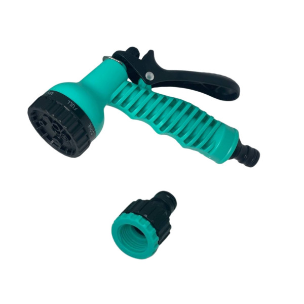 Шланг поливальний 10м з котушкою та розпилювачем з 7 режимами Helen Garden Tools розтягувальний шланг садовий
