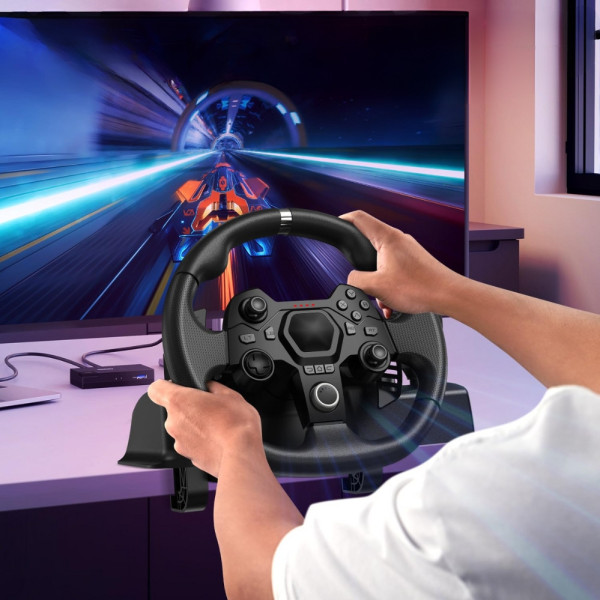 Игровой руль AP7 Apex Predator с вибрацией педалями тормоза и газа Джойстик-руль для PS3/4 X-ONE ПК Android Игровой руль AP7 Apex Predator с вибрацией педалями тормоза и газа Джойстик-руль для PS3/4 X-ONE ПК Android