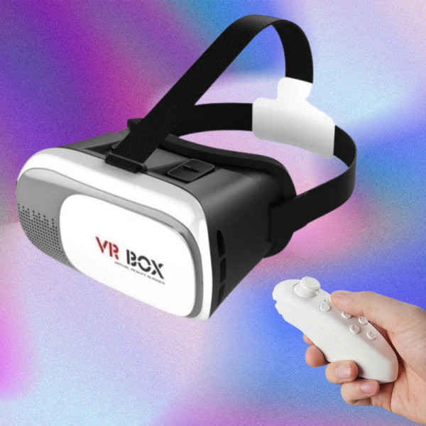 Очки виртуальной реальности VR BOX Шлем 3D для телефона Стерео и видео очки с пультом