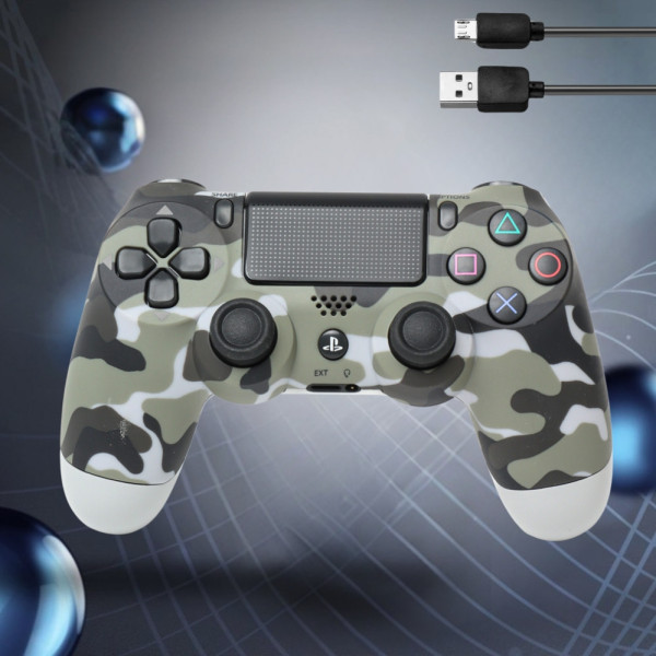 Бездротовий джойстик для PS4 DualShock 4 Gray Camo багатофункціональний контролер геймпад світлий камуфляж Бездротовий джойстик для PS4 DualShock 4 Gray Camo багатофункціональний контролер геймпад світлий камуфляж