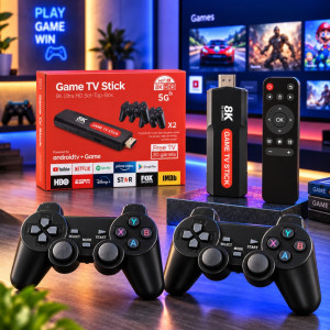 Ігрова приставка для телевізора Game TV Stick 8K Q9 Max з бездротовими джойстиками та ретро іграми