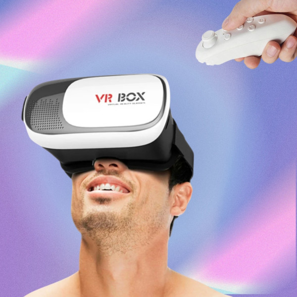 Очки виртуальной реальности VR BOX Шлем 3D для телефона Стерео и видео очки с пультом
