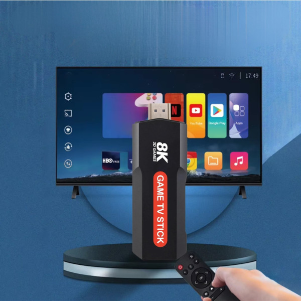 Игровая приставка для телевизора Game TV Stick 8K Q9 Max с беспроводными джойстиками и ретро играми Игровая приставка для телевизора Game TV Stick 8K Q9 Max с беспроводными джойстиками и ретро играми