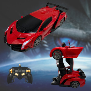 Машинка трансформер на радиоуправлении аккумуляторная 2в1 Lamborghini autobot Робот на пульте управления