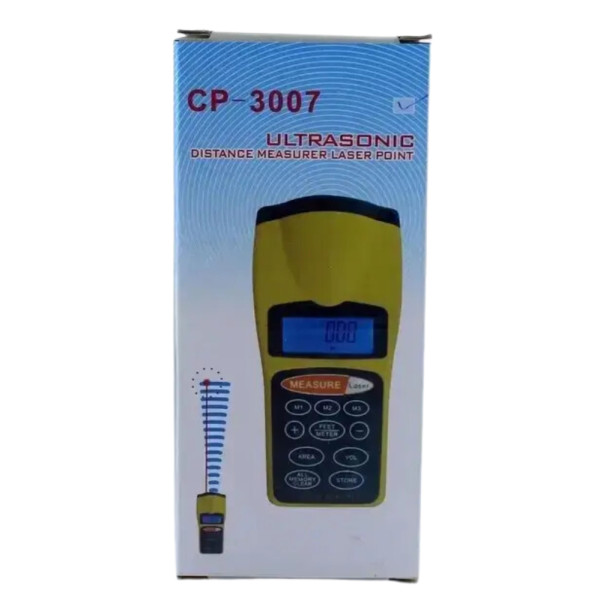 Ультразвуковой лазерный дальномер с экраном Ultrasonic CP 3007 Бесконтактная электронная рулетка линейка Ультразвуковой лазерный дальномер с экраном Ultrasonic CP 3007 Бесконтактная электронная рулетка линейка