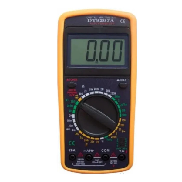 Мультиметр цифровой DT9207A профессиональный тестер вольтметр амперметр с термопарой