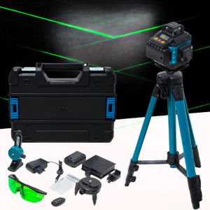 Лазерный уровень 4D на 16 линий с пультом и штативом Laser Line Аккумуляторный портативный нивелир в кейсе