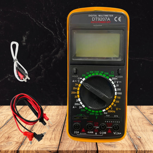 Мультиметр цифровой DT9207A профессиональный тестер вольтметр амперметр с термопарой
