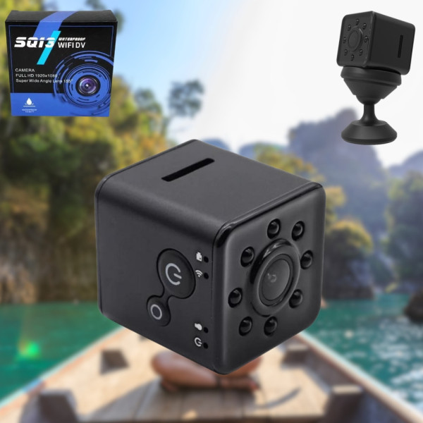 Мини камера с водонепроницаемым боксом SQ13 WiFi HD 1080 С ночной видеосъемкой Беспроводная скрытая Мини камера с водонепроницаемым боксом SQ13 WiFi HD 1080 С ночной видеосъемкой Беспроводная скрытая