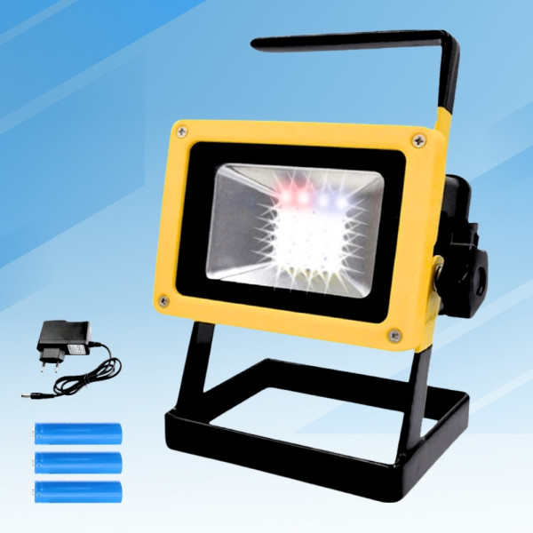 Светодиодный аккумуляторный прожектор Led FloodLight 30W переносной ручной фонарь на подставке